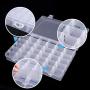 yaenoei Plastic Organizer Container Boxes 36 Compartments Jewelry Storage Boxes with Adjustable Dividers