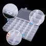 yaenoei Plastic Organizer Container Boxes 36 Compartments Jewelry Storage Boxes with Adjustable Dividers