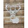 Metal Deer Last Name Door Hanger 18x24 inch ACM Metal Deer Wall Decor Antler Last Name Sign Deer Wall Decor Antler Decor Deer Decor Metal Sign For Garage Man Cave Last Name Sign QUICK SHIPPING
