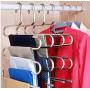 5pcs 5 Layers S Shape Multifunctional Clothes Hangers Pants Storage Hangers Cloth Rack Multilayer Storage Cloth Hanger Decoration