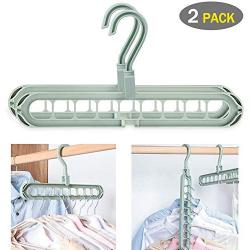 Space-Saving Hangers 5PCS Magic Clothes Hanger Organizer Rotate Anti-Skid Folding Hanger Multifunction Space Saving and Cascading Features for Drying and Storage to Family Gray 5 Pack