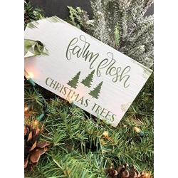 One 10&quotx 5.5" Christmas tag sign. Farm fresh Christmas trees signs. Christmas decorations. Farmhouse Christmas decor. Christmas door hanger