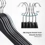 SONGMICS Hangers, 20 Pack Solid Wood Hangers, Smooth Finish, Ergonomic Design, Black UCRW02B-20 SONGMICS Hangers, 20 Pack Solid Wood Hangers, Smooth Finish, Ergonomic Design, Black UCRW02B-20