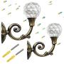 Glittery 2 PCS Clear Crystal Curtain Holdbacks Wall Mounted Tassel Curtain Tieback Hook Drapery Tiebacks Clothes Coat Hat Towel Hanger Holder (Bronze)