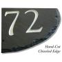 HANGING HOUSE NUMBERS CARVED SLATE/Stone Address Plaque Marker Lampost Lamppost Mailbox #3H