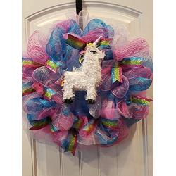 UNICORN DECO MESH WREATH - FREE SHIPPING - WREATH HANGER INCLUDED