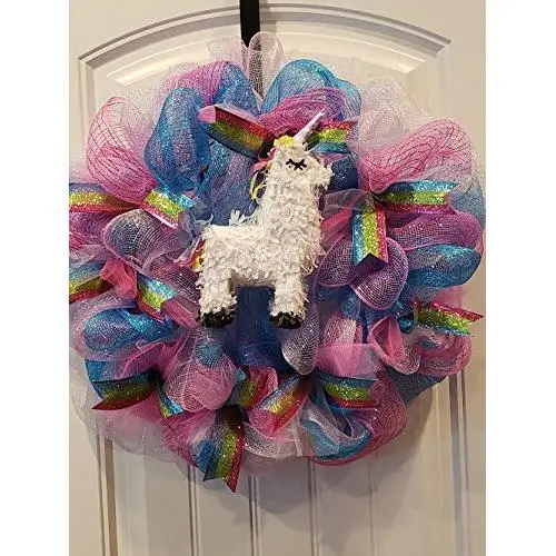 UNICORN DECO MESH WREATH - FREE SHIPPING - WREATH HANGER INCLUDED UNICORN DECO MESH WREATH - FREE SHIPPING - WREATH HANGER INCLUDED