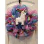 UNICORN DECO MESH WREATH - FREE SHIPPING - WREATH HANGER INCLUDED