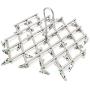 qinglele Swivel Hook Stainless Steel 35 Pegs Drying Rack Clothes Hanger for Underwear Socks Gloves