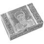 Set of 2 Aluminium Oxidized Buddha Embossed Travel Portable Trinket Jewelry Organizer Boxes Storage