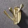 KES SOLID METAL Coat Hook Folding Swing Arm Swivel Hook with Multi Three Foldable Arms for Bathroom Kitchen Garage Wall Mount Brushed Gold, A5060-BZ
