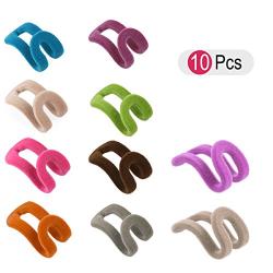 BESTOMZ Cascading Hanger Hooks Non Slip Flocked Clothes Hangers Hooks Pack of 10