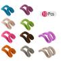 BESTOMZ Cascading Hanger Hooks Non Slip Flocked Clothes Hangers Hooks Pack of 10