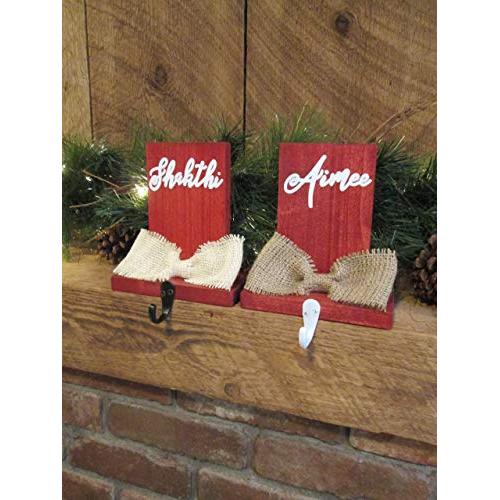 Christmas home decor - personalized stocking hanger - CUSTOMIZED COLORS! - custom holiday decor - mantel stocking labels - stocking holders Christmas home decor - personalized stocking hanger - CUSTOMIZED COLORS! - custom holiday decor - mantel stocking labels - stocking holders