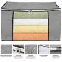 Clothes Storage Bag Organizers 4 Pack Large Capacity Clothing Containers Foldable Closet Organizers with Clear Window and Reinforced Carry Handles, Sturdy Zipper for Comforter Towels Blankets Bedding Clothes Storage Bag Organizers 4 Pack Large Capacity Clothing Containers Foldable Closet Organizers with Clear Window and Reinforced Carry Handles, Sturdy Zipper for Comforter Towels Blankets Bedding