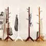 NYDZDM 175CM Coat Rack Stand 8 Hooks Clothes Stand Tree Stylish Wooden Hat Coat Rail Stand Rack Clothes Jacket Storage Hanger Organiser (Color : A) NYDZDM 175CM Coat Rack Stand 8 Hooks Clothes Stand Tree Stylish Wooden Hat Coat Rail Stand Rack Clothes Jacket Storage Hanger Organiser (Color : A)