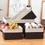 HOMELUNY Storage Boxes Organizer for Home Office Nursery Nylon Fabric Storage Boxes Cotton and Linen Oxford Cloth Finishing Table Storage Boxes Medium Size 32 23 14CM