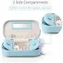 Vlando Portable Jewelry Organizer Bag Roll for Travel, Light Weight Jewelry Storage Organizer Bag for Daily Jewelries for Bracelets, Earrings, Rings, Watch Gift to Girls Women Mother (Blue) Vlando Portable Jewelry Organizer Bag Roll for Travel, Light Weight Jewelry Storage Organizer Bag for Daily Jewelries for Bracelets, Earrings, Rings, Watch Gift to Girls Women Mother (Blue)