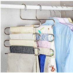 5 Layers 5pcs Multi Functional Clothes Hangers Pants Storage Hangers Cloth Rack Multilayer Storage Cloth Hanger