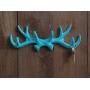 Comfify Vintage Cast Iron Deer Antlers Wall Hooks Antique Finish Metal Clothes Hanger Rack w/Hooks | Includes Screws and Anchors | in Blue