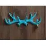 Comfify Vintage Cast Iron Deer Antlers Wall Hooks Antique Finish Metal Clothes Hanger Rack w/Hooks | Includes Screws and Anchors | in Blue Comfify Vintage Cast Iron Deer Antlers Wall Hooks Antique Finish Metal Clothes Hanger Rack w/Hooks | Includes Screws and Anchors | in Blue
