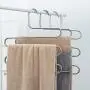 Ray-Velocity Stainless Steel Pants Hangers S-Shaped 5 Layers Hangers Closet Space Saver for Jeans Scarf Tie Clothes(4 Pack) (Sliver) Ray-Velocity Stainless Steel Pants Hangers S-Shaped 5 Layers Hangers Closet Space Saver for Jeans Scarf Tie Clothes(4 Pack) (Sliver)