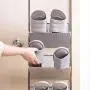 Wall Shoes Rack Slippers Wall Shoes Support Slippers Plastic Folding Clothes Hanger Shoe Holder Organizer for Bathroom Pack of 3 per Entrance Living Room Bathroom (Color: Coffee Dimensions: 17 26 cm)