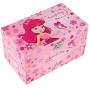 SONGMICS Ballerina Music Jewelry Boxes Storage Case with Drawer, Gift for Little Girls, Princess and Butterfly, Pink UJMC003