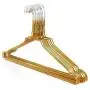 HANGERWORLD 20 Gold Coating 16inch Metal Wire 13 Gauge Pants Bar Coat Clothes Garment Hangers