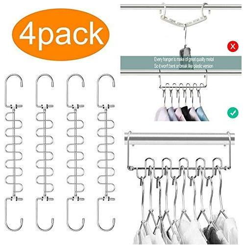 MC Magic Cloth Hanger Wonder Space Saving Hangers Metal Closet Organizer for Closet