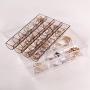 Mymazn Plastic Clear Jewelry Organizer Boxes for Women, Girls | Small Jewelry Case Storage Bracelets, Rings, Earrings Holder Tray (2 Layer, Brown)