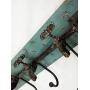 ACCENTHOME Vintage Iron Wall Hooks Antique Finish Metal Clothes Bath Tower Hanger Turquoise