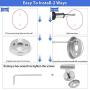 Polished Towel Hooks, 4 Pack Silver Upgrade Stainless Steel Bathroom Towel Hook with Installation Accessories, Strong Chrome Towel Hooks for Bathroom Kitchen Living Room Bedroom Office