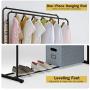 Rackaphile Clothes Rack, Clothes Organizer, Adjustable Double Rails Heavy Duty Garment Rack for Balcony and Bedroom (Black)