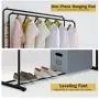 Rackaphile Clothes Rack, Clothes Organizer, Adjustable Double Rails Heavy Duty Garment Rack for Balcony and Bedroom (Black)