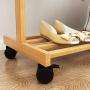 Hanger Floor Bedroom Coat Rack Shoe Rack Vertical Hanger Clothes Rack (Color : Primary Color, Size : 80cm)