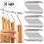 80 Pack Heavy Duty S Hooks Stainless Steel S Shaped Hooks S Shaped Hangers for Kitchen Bathroom Office Hanging Kitchenware Pot Pan Clothes Utensils