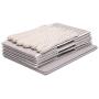 JS HOME Foldable Basket Organizer Bin, Polyester Storage Boxes with Strong Cotton Rope Handle and Lid, Grey, Small, 3-Pack