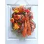 Pumpkin Window Distressed Frame Wreath, Fall Autumn Door Hanger, Window Frame Floral Decor, Pumpkin, Home Design Pumpkin Window Distressed Frame Wreath, Fall Autumn Door Hanger, Window Frame Floral Decor, Pumpkin, Home Design