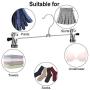 NORTHERN BROTHERS Pants-Hangers-12PCS-Skirt-Hangers-Pant-Hangers-with Clips Slack Hangers Pants Trouser Hangers Clothes Hangers for Pants