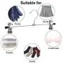 NORTHERN BROTHERS Pants-Hangers-12PCS-Skirt-Hangers-Pant-Hangers-with Clips Slack Hangers Pants Trouser Hangers Clothes Hangers for Pants