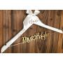 Personalized bridal gift, Rustic wood date and name lettering wedding dress hanger, bridesmaid dress hanger MG003