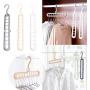 Milue 3D Space Saving Magic Clothes Hanger With Hook Cabinet Organizer 360 Rotation