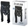 Over the Door Cat Double Hook Hanger I Perfect for Cat Lovers I Heavy Duty Iron Organizer for Hanging Towels, Clothes, Coats, Robes, Keys | Black | by Cat-Nab