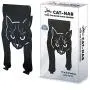 Over the Door Cat Double Hook Hanger I Perfect for Cat Lovers I Heavy Duty Iron Organizer for Hanging Towels, Clothes, Coats, Robes, Keys | Black | by Cat-Nab