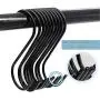 12 Pack 3.5 inch Heavy Duty (30lb MAX) S Shaped Hooks Hanging Hangers Hooks Black Hanging Hook Anti-Rust Hanging Hook for Hanging Pans Pots Bags Towels 12 Pack 3.5 inch Heavy Duty (30lb MAX) S Shaped Hooks Hanging Hangers Hooks Black Hanging Hook Anti-Rust Hanging Hook for Hanging Pans Pots Bags Towels