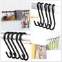 Dreecy 30 Pack S Hooks, Heavy Duty Hangers, Metal Iron Hanger S Hooks Black - for Hanging Pots and Pans, Coffee Mugs, Utensils, Clothes, Jeans, Towels in Kitchen and Closet Shelf