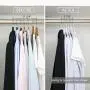 MIZGI Premium Velvet Hangers (Pack of 50) Heavyduty - Non Slip - Velvet Suit Hangers White - Chrome Hooks,Space Saving Clothes Hangers (White)