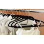 50 Pack Clothes Hangers Black Velvet Clothes Hanger Ultra Thin Non Slip Pants Slack Blouse Dress Organizer - Fights Creases! (Black, 50 Hangers)