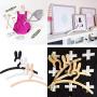 Jili Online 3pcs /Set Rabbits Baby Kids Wood Bunny Clothes Hanger Home Room Decor